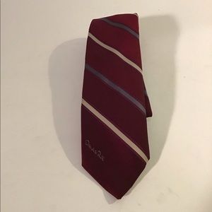 Oscar de la Renta red striped tie